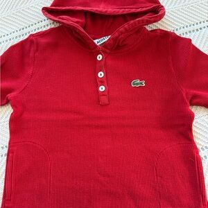 Lacoste Vibrant Red Hooded Pullover
